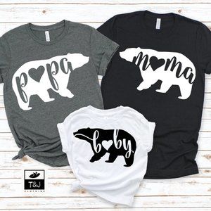 Family Bear Matching T-shirts,